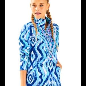 Blue Swish Skipped A Beach engineered Popover